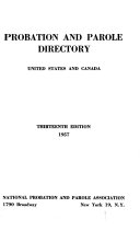 Probation And Parole Directory United States And Canada