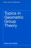 Topics in Geometric Group Theory