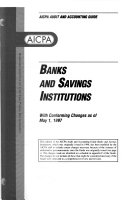 Banks And Savings Institutions With Conforming Changes As Of 