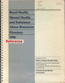 Rural Mental Health and Substance Abuse Resources Directory