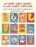 My Baby First Words Flash Cards Toddlers Happy Learning Colorful Picture Books in English German Slovak