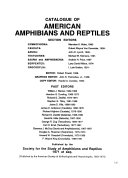 Catalogue of American Amphibians and Reptiles