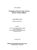 Evaluation of Service Life of Noise Barrier Walls in Illinois