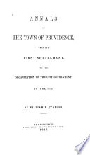 Annals of the Town of Providence