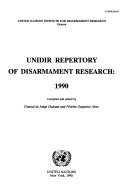 UNIDIR Repertory of Disarmament Research