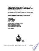 Agricultural Conservation Practices and Related Issues Book