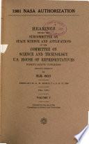 1981 NASA Authorization Book