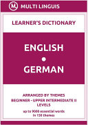 English-German Learner's Dictionary (Arranged by Themes, Beginner - Upper Intermediate II Levels) Pdf/ePub eBook