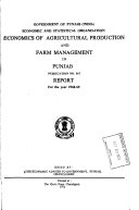 Economics of Agricultural Production and Farm Management in Punjab