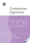 Contemporary Ergonomics 2008 Book PDF