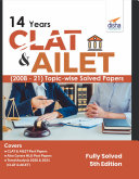 14 Years CLAT   AILET  2008   21  Topic wise Solved Papers 5th Edition