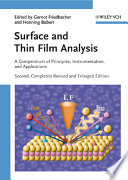 Surface and Thin Film Analysis Book