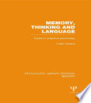 Memory  Thinking and Language  PLE  Memory 