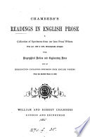 Chambers's readings in English prose ... 1558 to 1860