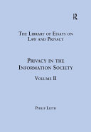 Privacy in the Information Society