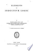 Elements of Inductive Logic Book