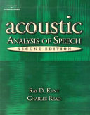 The Acoustic Analysis of Speech Book
