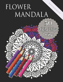 Flower Mandala Coloring Book (Black Background)