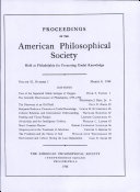 Proceedings, American Philosophical Society (vol. 92, no. 1)