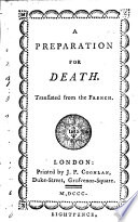 A Preparation for Death Book