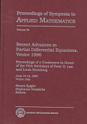 Recent Advances in Partial Differential Equations, Venice 1996
