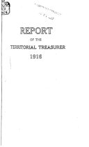 Report of the Territorial Treasurer Book
