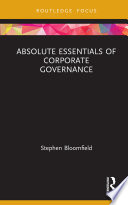 Absolute Essentials of Corporate Governance Book