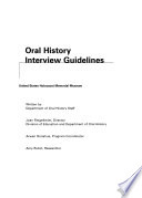 Oral History Interview Guidelines  United States Holocaust Memorial Museum