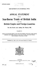 Annual Statement Of The Sea Borne Trade And Navigation Of British India With The British Empire And Foreign Countries