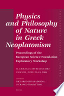 Physics and Philosophy of Nature in Greek Neoplatonism Book