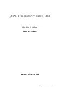 Legal Bibliography Index