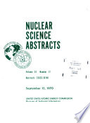 Nuclear Science Abstracts Book
