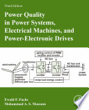 Power Quality in Power Systems  Electrical Machines  and Power Electronic Drives