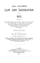 Local Government Law and Legislation Book PDF