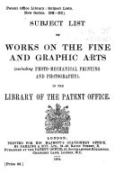 Patent Office Library Subject Lists. New Series