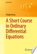 A Short Course in Ordinary Differential Equations Book