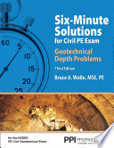 PPI Six Minute Solutions for Civil PE Exam Geotechnical Depth Problems  3rd Edition eText   1 Year