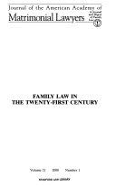 Family Law in the Twenty-first Century