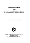Field Manual on Herbarium Techniques