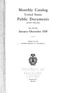 Monthly Catalog, United States Public Documents
