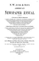 N. W. Ayer & Son's American Newspaper Annual