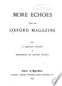 More Echoes from the Oxford Magazine