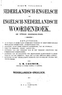 New complete dictionary of the English and Dutch languages