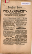 Humphrey's Journal of Photography and the Allied Arts and Sciences