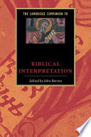 The Cambridge Companion to Biblical Interpretation