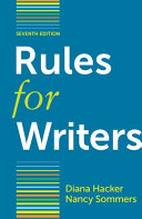 Rules for Writers with Writing about Literature  Tabbed Version 