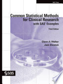 Common Statistical Methods For Clinical Research With Sas Examples Third Edition