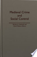 Medieval Crime and Social Control Book