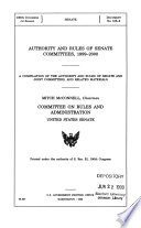 Authority and Rules of Senate Committees