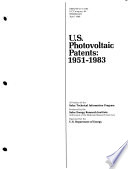 U S  Photovoltaic Patents  1951 1983